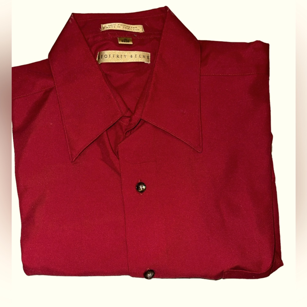 Men's Geoffrey Beene Regular-Fit Sateen Stretch Dress Shirt